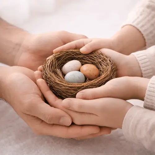 Artistic representation of a bird nest
